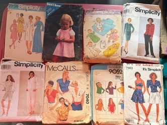 Lot of 8 Vintage Sewing Patterns Simplicity McCall's