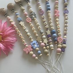 Personalized Pacifier Clip Teether Clip