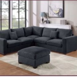 Sectional With Ottoman 