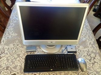 HP monitor & keyboard with wireless mouse