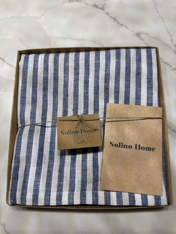 Solino Home Tablecloth 100% Linen 132" x 60"