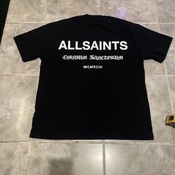 All Saints Omnium Sancturom Sanctum Underground T-Shirt SZ Small Oversized