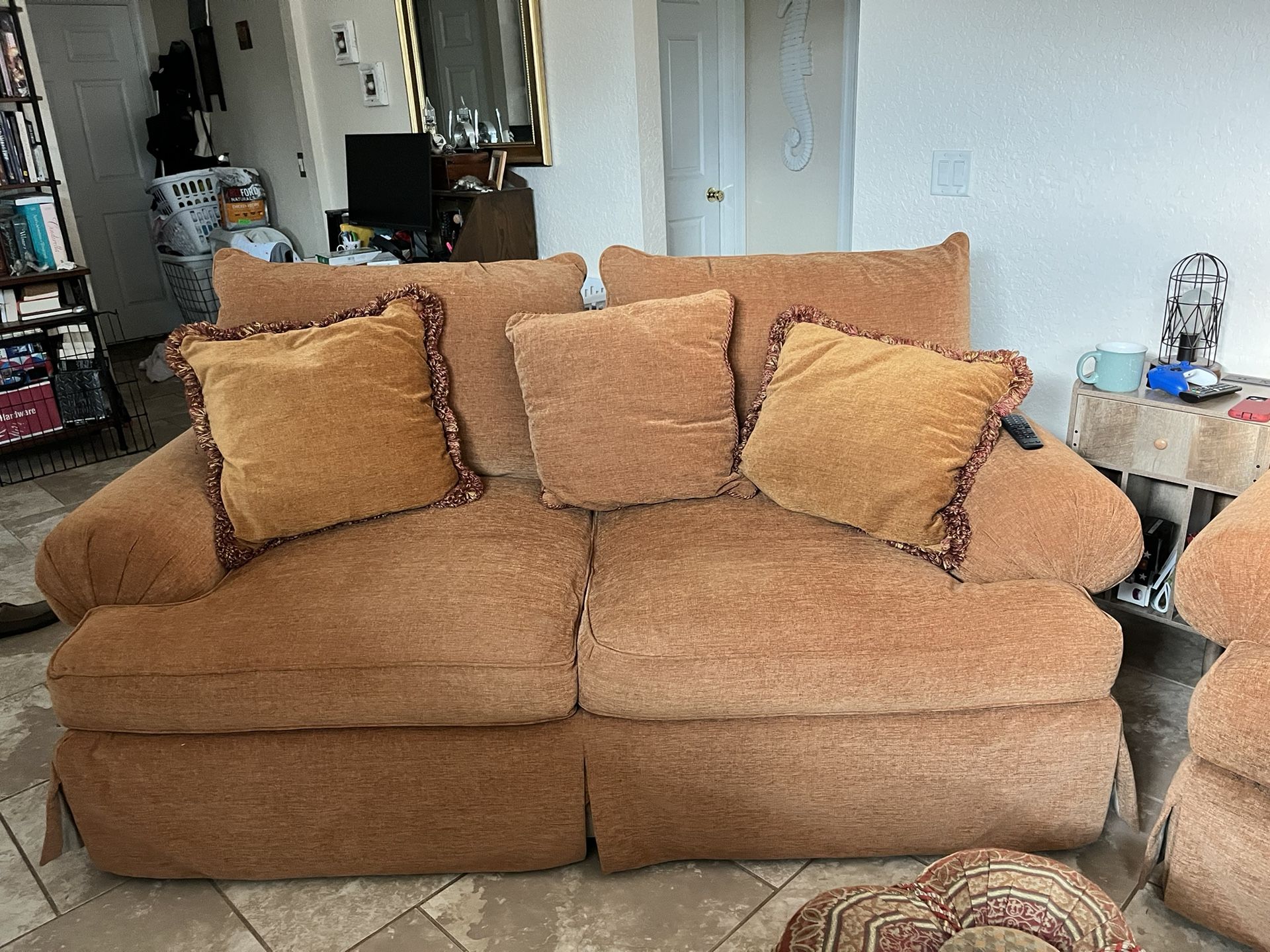 Beautiful Rust Large Loveseat