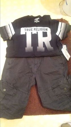 Authentic true religion cargo joggers sz 34 an true religion shirt sz large