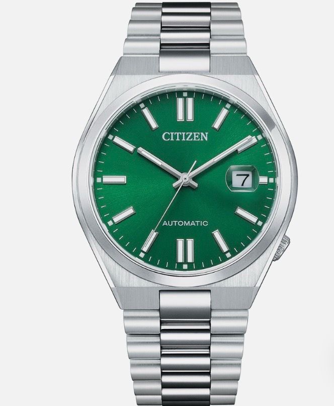 Citizen Tsuyosa Automatic Stainless Steel Watch with Green Dial and Silver