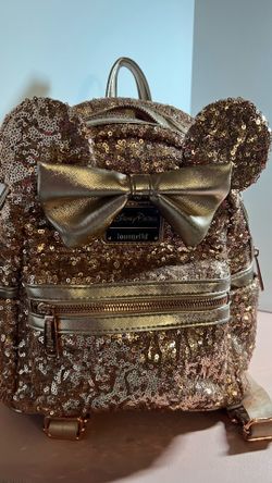 Loungefly Disney Minnie Mouse, Rose Gold sequence backpack
