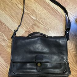 Vintage COACH Metropolitan Black Leather #5180 Messenger bag/ briefcase 