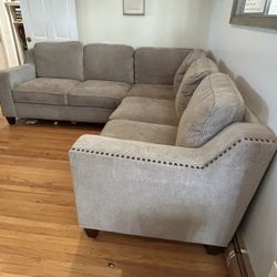 L Shaped Fabric Sofa 