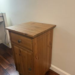 Wood Nightstand 