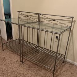 Metal / Glass End Tables