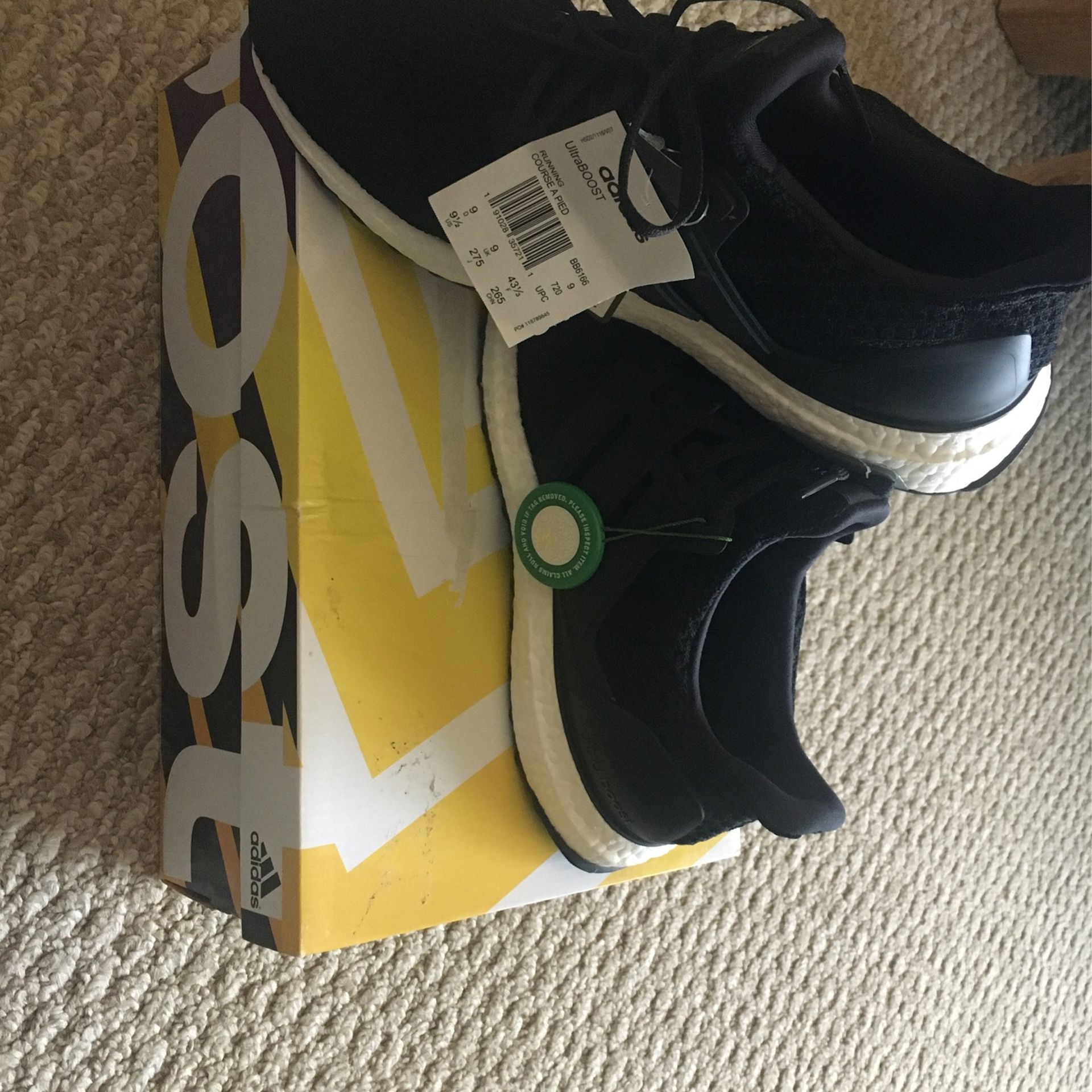 Ultra boost 4.0 Core Black NIB 9.5