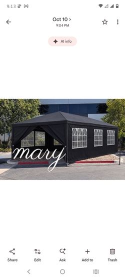 10x30  Event Canopy Tent +  Removable Sidewalls, Weddings, Graduations, Partie