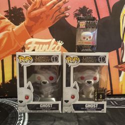 Funko PoP! Game Of Thrones Ghost Set SDCC 2014 Flocked Exclusive