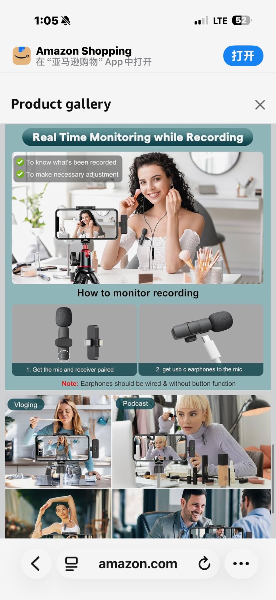 New in box! Wireless Mini Microphone for iPhone, Android Phone - Bluetooth Lavalier Lapel Mic for Audio Video Recording - Clip on Content Creator Micr