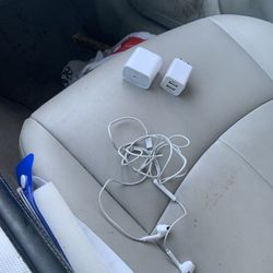 2 Different iPhone Wall Changer Piece And iPhone Headphones Everything For 20.00