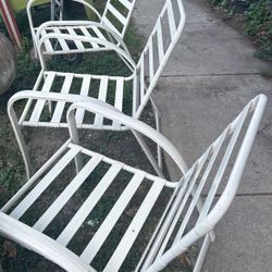 3 Metal Chairs