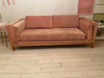 Apt2B Walton Blush Velvet Sofa
