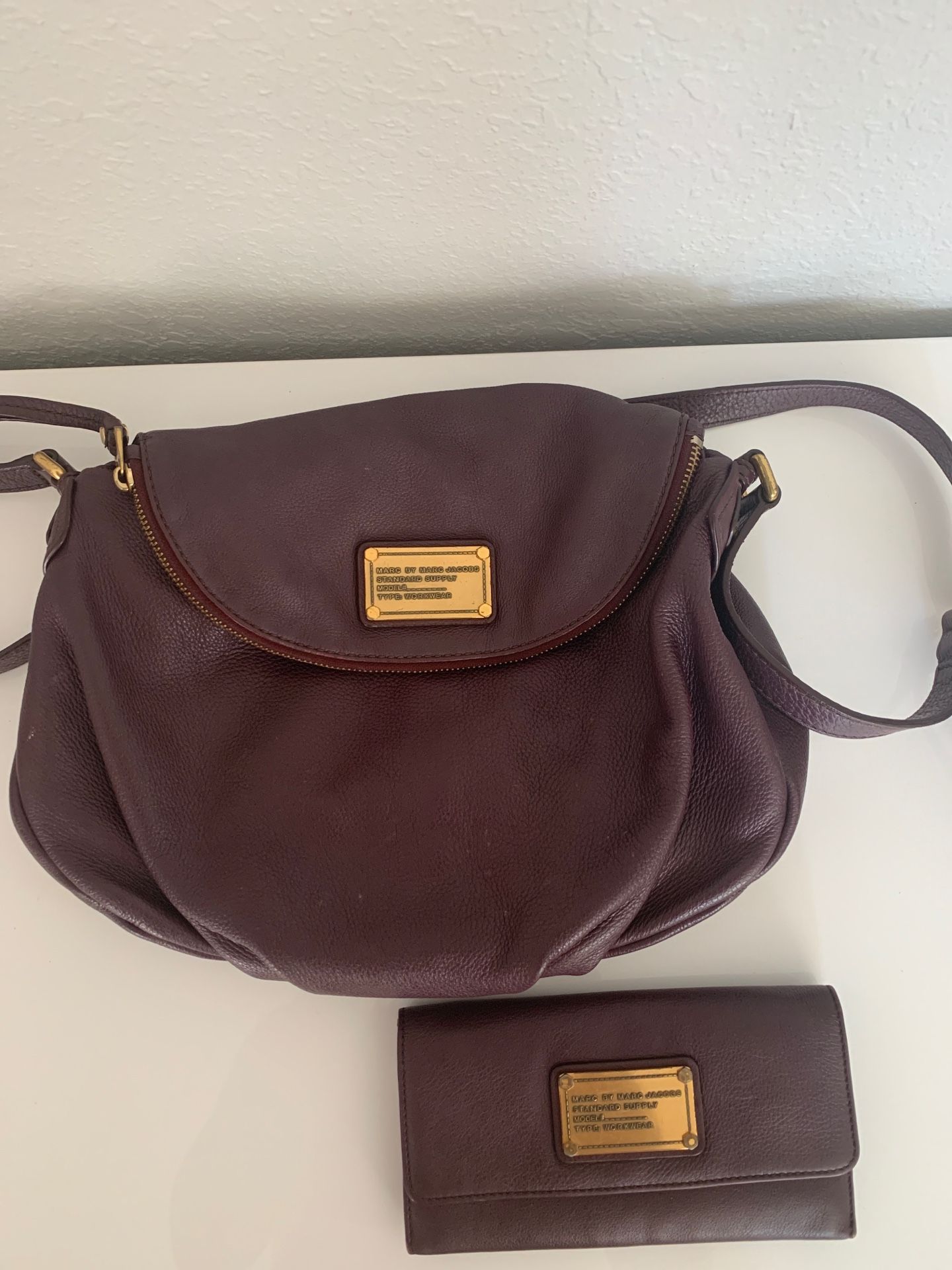 Marc Jacobs burgundy bag with matching wallet!