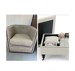 Upholstered chair & coffee table (best offer)