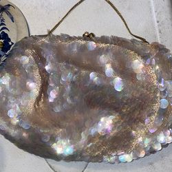 Vintage 1920s Pearl Sequin Purse