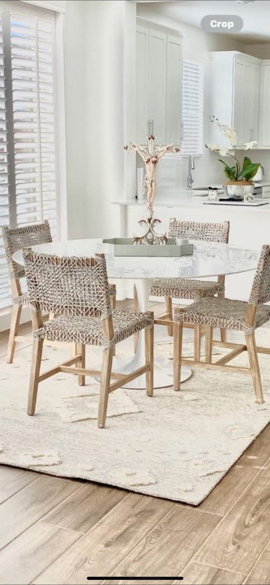 Dining Table 4 chairs 2 barstools retail over 3,000