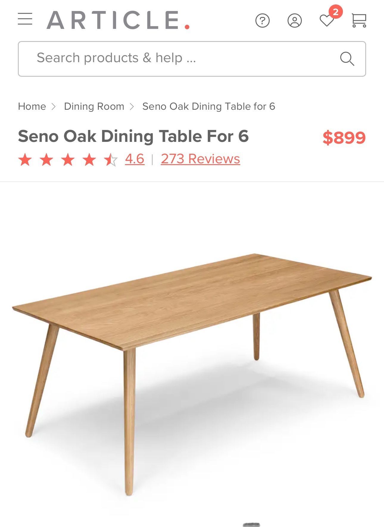 Article Furniture Table