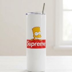 Simpson x Supreme 20 OZ STAINLESS STEEL TUMBLER CUP +LID/STRAW/SILICONE GRIP