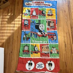 Vintage 1992 Thomas Tank Engine Train And Friends Sleeping Bag Bed Brit Allcroft