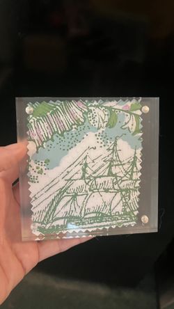 Lilly Pulitzer inspired coaster