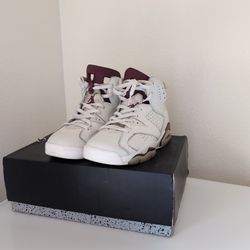 Jordan Retro 6  Maroon /Off White