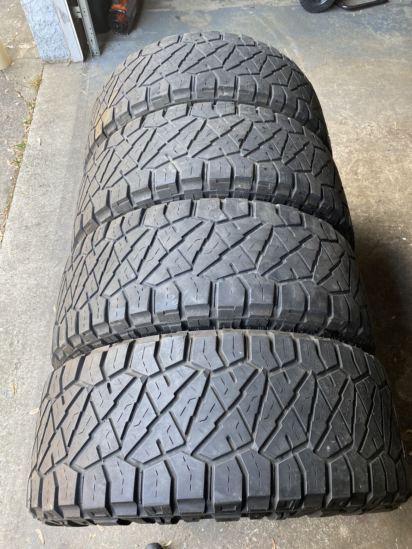 4) 35x12.50x20 Nitto Ridge Grappler Tires  Load Range F  DOT 4820  $495 for 4  I carry other sizes 
