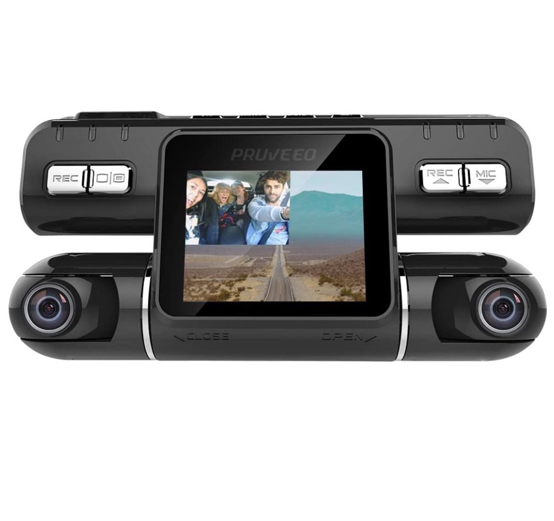 Pruveeo MX2 Dash Cam Front and Rear Dual Camera with Driving Recorder DVR