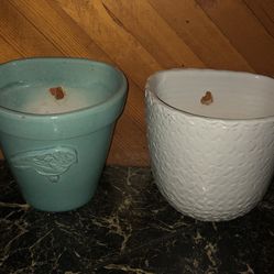 2 Wall Pocket Flower Pots ( Made In Portugal  )