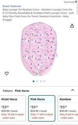 Baby Lounger For Newborn - Pink Pony