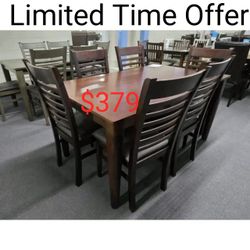 7 Piece Dining Table Set  - Limited Time Offer 