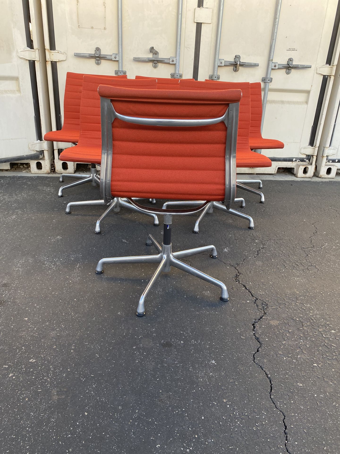 Authentic Herman Miller Eames Aluminum Group Armless Side Chairs