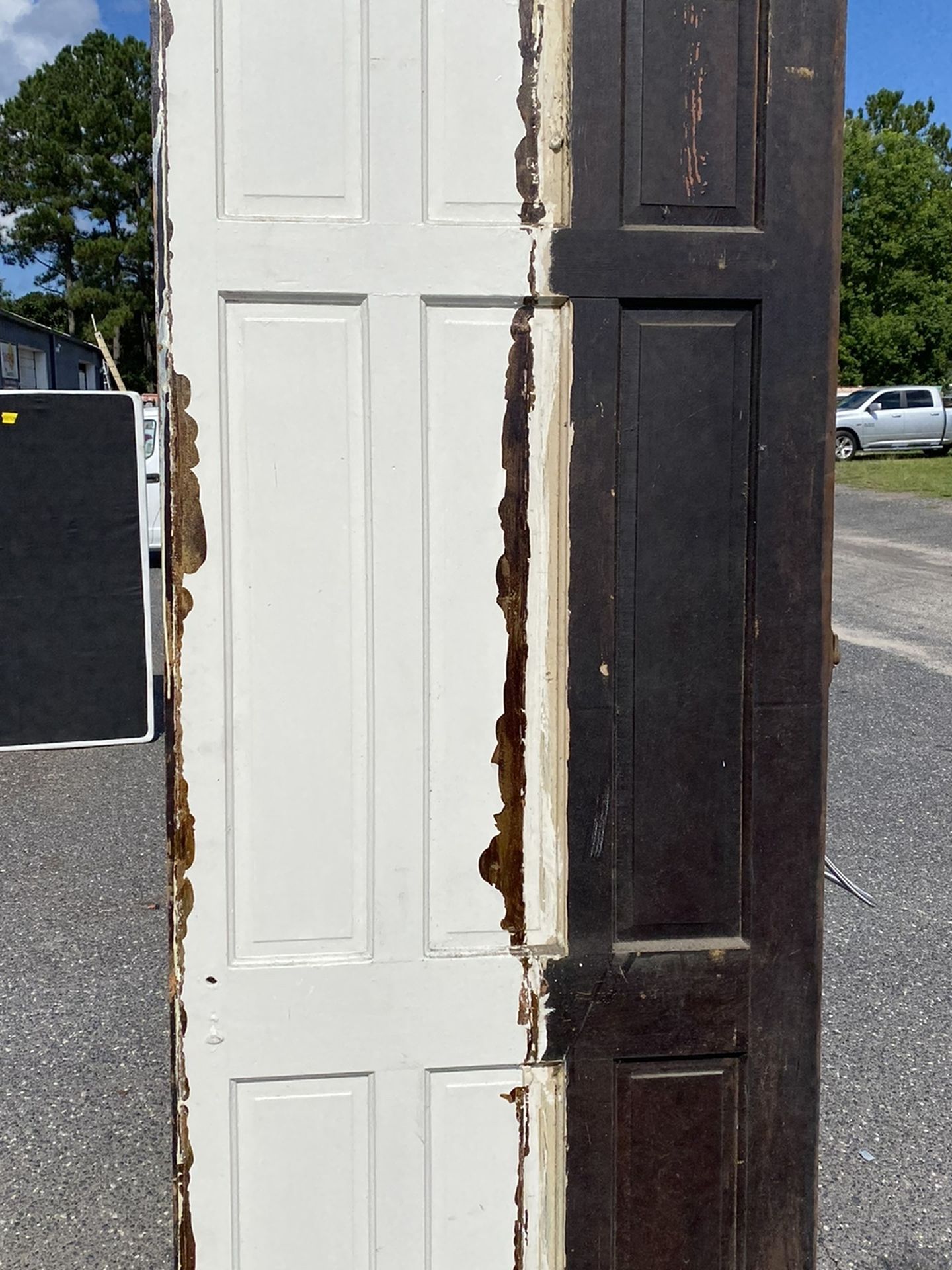 Antique 9 Panel Solid Wood Door
