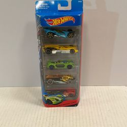 The image shows the Hot Wheels Double Jump Duel 5-Pack (Product No. BFB25