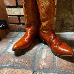 Eel Skin Cowboy Boots Size 13