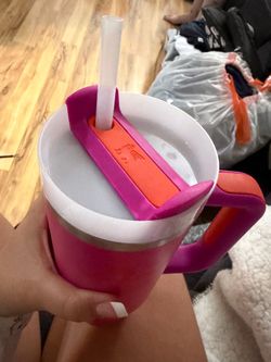 Stanley Tumbler Mug with Handle and Straw