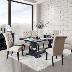 Mega Sale ! 7 PCS Catalina Collection Dining table set-available in 2 colors  Now  1989.00 Free Delivery 🚚 