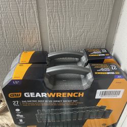Gearwrench 1/2in Drive Deep Impact Socket Set