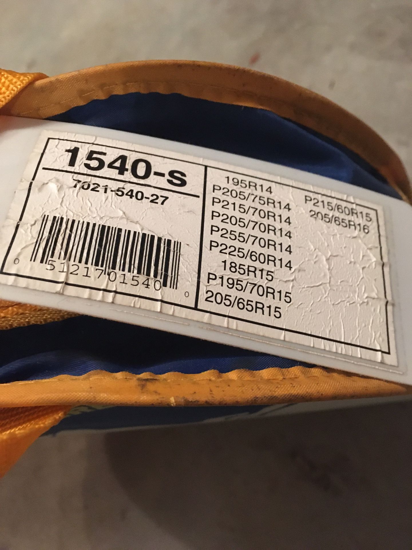 Les Schwab 1540-S quick fit snow chain