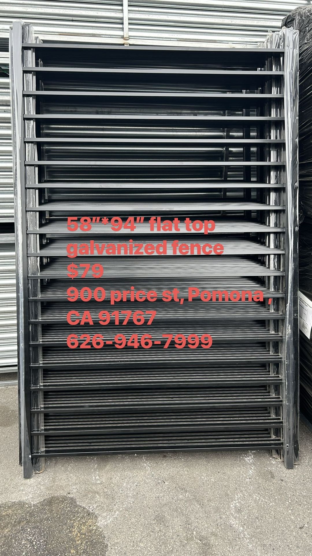 58”*94” flat top fence