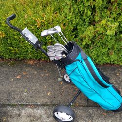 Golf Club Set With Bag And Cart