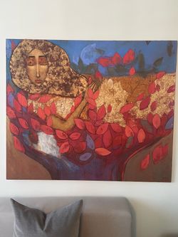 “En el Arbol”, Oil on Canvas, H. Jimenez (signed)