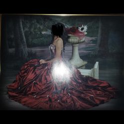 Burgundy Quinceanera Dress