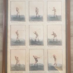 David Nichols Signed Golf Painting 