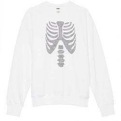 VIRAL Victoria’s Secret Pink Bling Halloween Skeleton Sweatshirt NWT