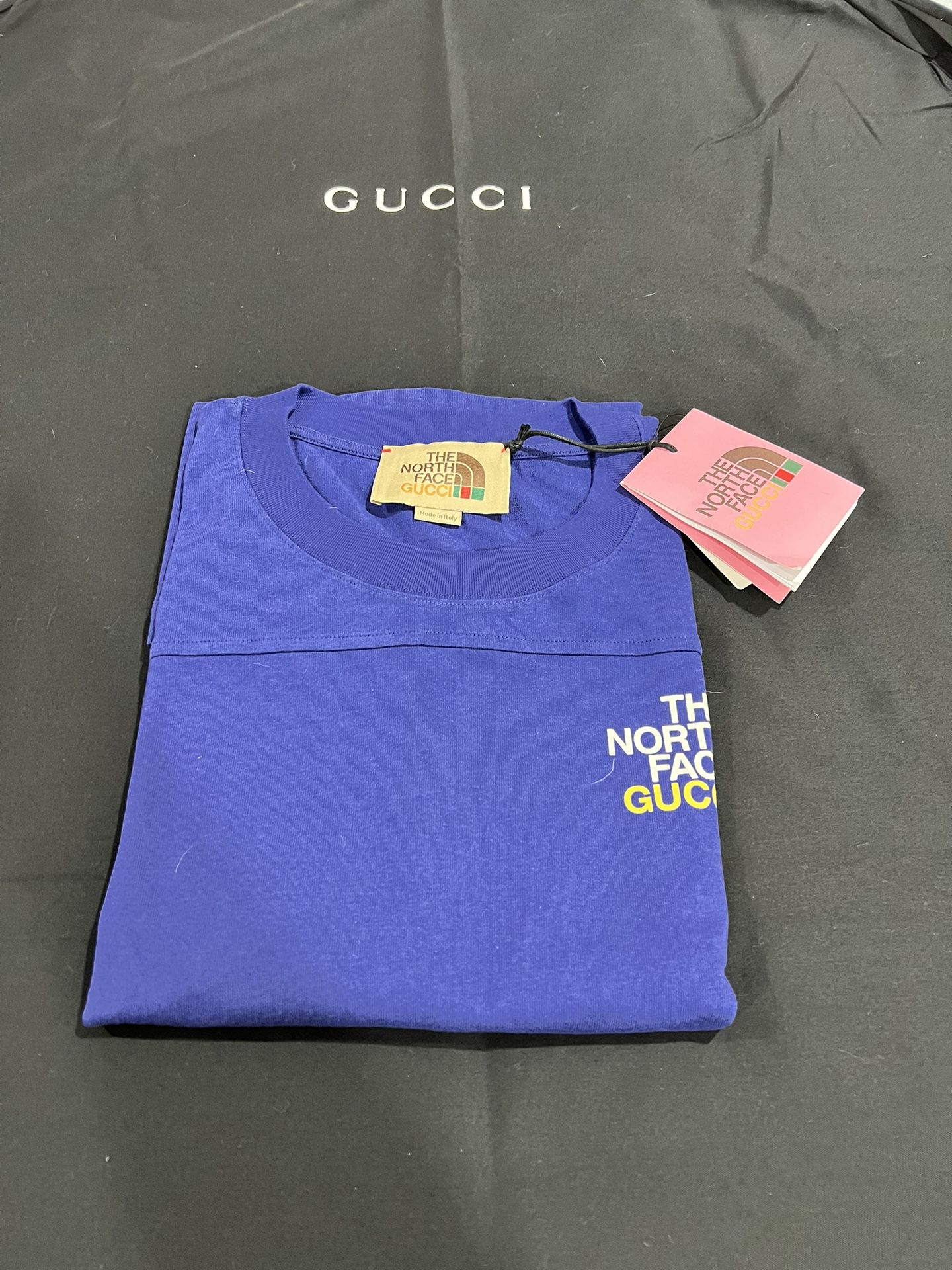 NEW Authentic GUCCI x The North Face Blue Logo T-Shirt Mens Size XL $399